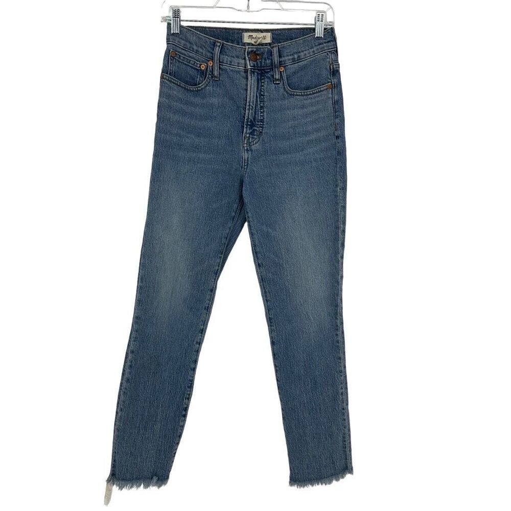 Madewell The Perfect Vintage Jean in Ainsworth Wash Size 25 Raw Hem Blue - Picture 5 of 16